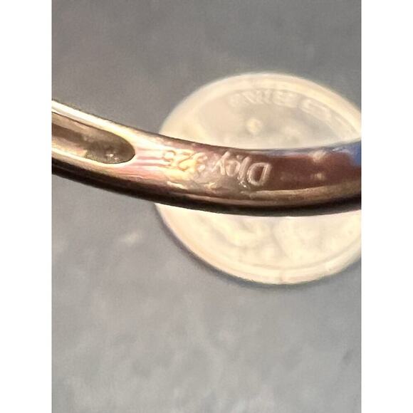 NEW Green apatite floral spray ring in rhodium over sterling silver size 7 - Picture 7 of 16